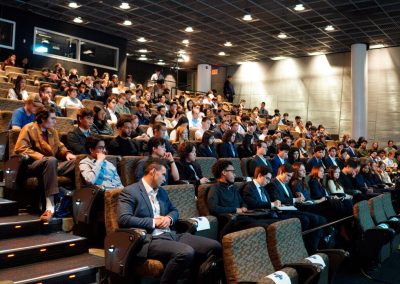 Packed auditorium of students at Columbia University for the Weston Talks Distinguished Speaker Series